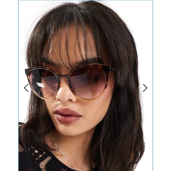 Le Specs Armada Tort Grad Round Sunglasses in Tortoiseshell - Picture 3 of 6